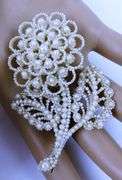Victorian Pearl Flower Trembler Wedding Brooch