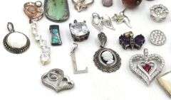 Group lot of Vintage 925 sterling silver pendants