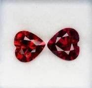 Mesmerizing 3.91ct dark red Garnet pair