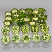 Round cut! Untreated! Matched! 16.34ct Peridot set!