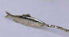 Rare Dutch Sterling Silver Figural Sardine Fork
