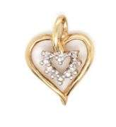 Group Lot of Four Gold Heart Pendants