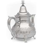 Moroccan Brass Silver-Plated Teapot