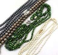 Group lot of Costume pearl necklaces