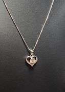 Gorgeous VVs1 White E-F Fire Mossanite Heart Pendant