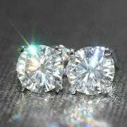 Sparkling 2.04 Ct VVs1 F-G Lab Simulated Diamond Earrings