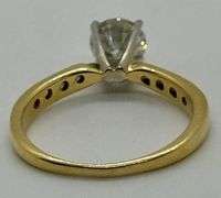 14K Two-tone Gold Round Brilliant Cut Diamond Engagement Ring