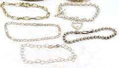 Vintage 925 sterling silver group lot of 7 bracelets