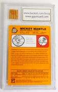 Mickey Mantle Baseball Card w/Used Bat, 10 Mint+