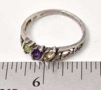 Multi-Gemstone Ring in Sterling Silver