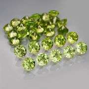 Round cut! Untreated! Matched! 16.34ct Peridot set!