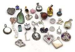 Group lot of Vintage 925 sterling silver pendants