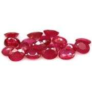 Rich 7.54ct oval cut imperial red Ruby set