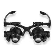 Lighted Head Magnifier Glasses with 8 Interchangeable Lenses