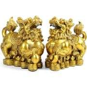 Pair of Feng Shui Brass for Wealth and Protection
