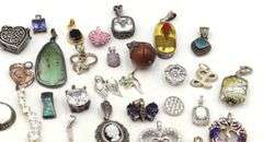Group lot of Vintage 925 sterling silver pendants
