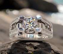 Men's Dynamic 18 Kt White Gold Plate 2 Ct VVs1 Lab Simulated Diamond Ring