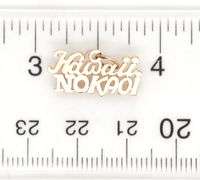 14kt Yellow gold Hawaii Nokaoi charm and Yellow gold Jade disc pendant