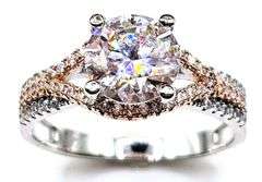 Sparkling 2.15 Ct 14 Kt White Gold Plated Engagement Ring