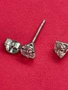 BRAND NEW 14K WHITE GOLD DIAMOND STUDS .1.08 CARAT