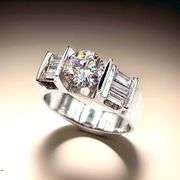 Mens Sparkling 2.75 Ct VVs1 White Fire Moisanite Ring