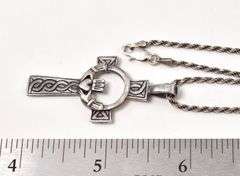 Cross Pendant Necklace in Sterling Silver