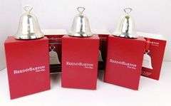 3 Reed & Barton Silverplate Christmas Bells w/Boxes