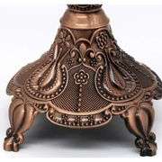 5-Candle Metal Candelabra Red Bronze Candle Holder