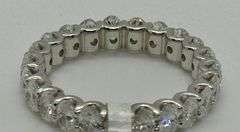 14K Oval Cut White Gold Lab Diamond Wedding Band
