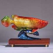 Brass Dragon Fish Sculpture Symbol of Wealth and Good Luck