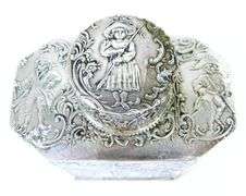 Exquisite Antique 800 Silver Tea Caddy