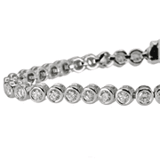 Stunning 14K (585) White Gold- Brilliant Cut VS Natural Diamond: Tennis Bracelet