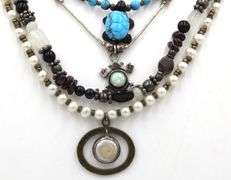 Group lot of 4 Vintage 925 sterling silver necklaces