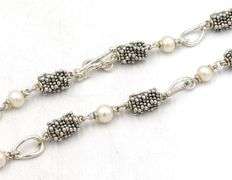Michael Dawkins 925 sterling silver pearl necklace