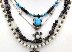 Group lot of 4 Vintage 925 sterling silver necklaces