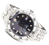 Omega Seamaster 300 Chronometer blue dial on steel bezel automatic watch