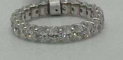14K Oval Cut White Gold Lab Diamond Wedding Band