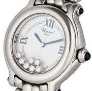 Chopard Happy Sport Classic 27/8236, 32mm, Round Quartz, Stainless Steel Ladies Watch W/Box and Pape