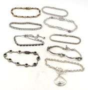 Group lot of Vintage 925 sterling silver bracelets