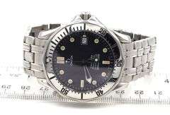 Omega Seamaster 300 Chronometer blue dial on steel bezel automatic watch