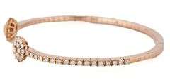 1.18ctw Diamond Cluster Open Cuff Bracelet in 18K