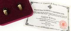 Camrose & Kross Jackie Kennedy Pierced Earrings, MIB