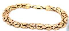 14kt Yellow gold Byzantine bracelet