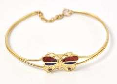 Adorable 18K Yellow Gold Cuff Bracelet