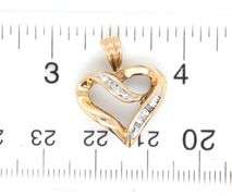 Two Sizes of ellow Gold Diamond Hearts