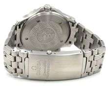 Omega Seamaster 300 Chronometer blue dial on steel bezel automatic watch