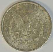 Frosty-white BU 1887-O Morgan Silver Dollar. Semi-key date