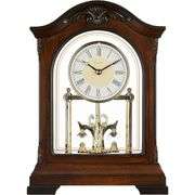 Bulova Clock Walnut Finish with Revolving Pendulum