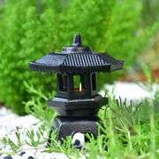 Cast Iron Japanese Pagoda Candle Lantern