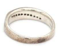 Vintage 925 sterling silver diamond band